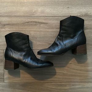 Black Lucky Brand leather ankle boots
